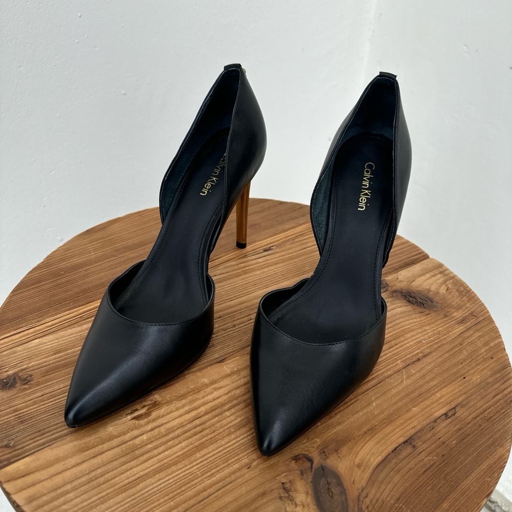 Calvin Klein Black Leather Heels